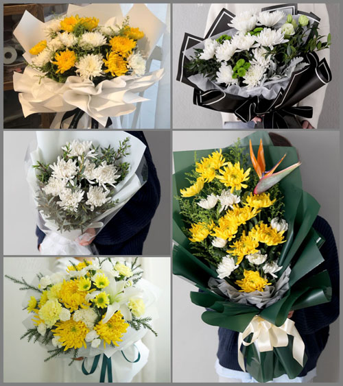 贵州六盘水盘县保基乡冷风村白事花束代送